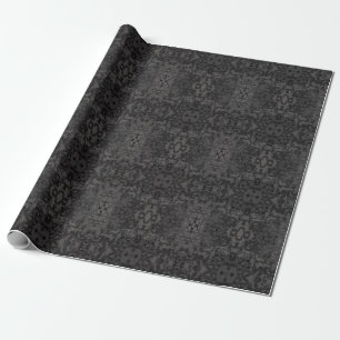 Papel De Regalo Diseño gráfico abstracto negro y gris