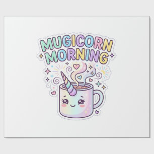 Papel De Regalo Diseño Gráfico de Municornio de Unicornio de la Ma