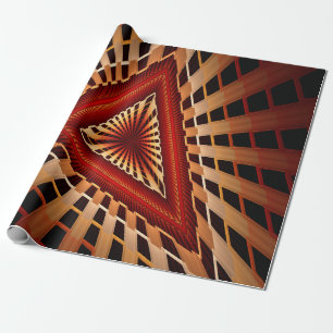Papel De Regalo Diseño gráfico fractal moderno de red de fantasía