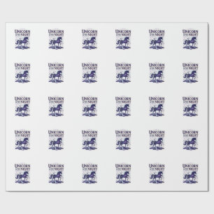 Papel De Regalo Diseño Gráfico Unicornio de la Noche Zazzle Diseño