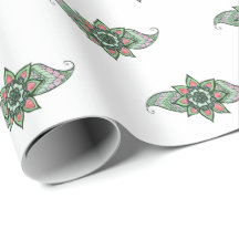 Diseño inspirado en Henna con envoltura de regalo