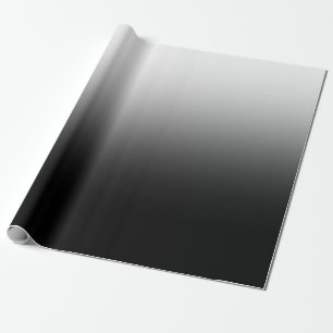 Papel De Regalo Diseño minimalista de gradiente en blanco y negro 