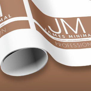Papel De Regalo Diseño minimalista profesional moderno Marrón y