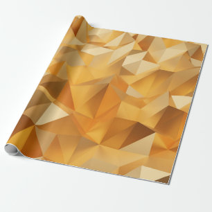 Papel De Regalo Diseño moderno de lujo dorado polígono fondo 3d