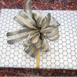 Papel De Regalo Diseño moderno de mosaicos hexagonales en blanco y