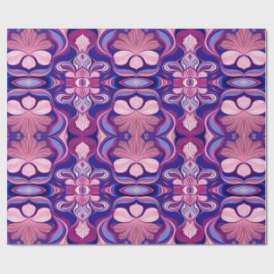Papel De Regalo Diseño moderno de patrón floral clásico multicolor