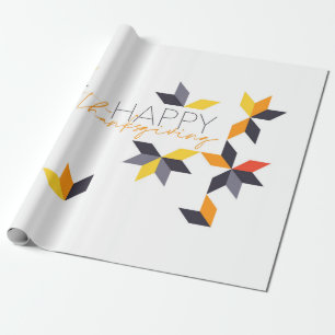 Papel De Regalo Diseño moderno y alegre de Happy Thanksending