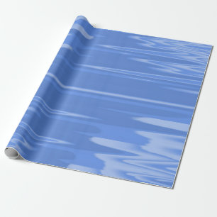 Papel De Regalo Diseño ondulado azul de aciano