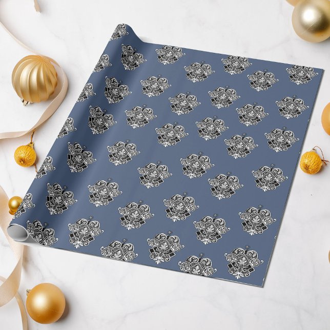 Papel De Regalo Diseño ornamental de Blue Gray Victorian (Subido por el creador)