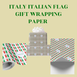 Papel De Regalo Diseño personalizado de patrimonio con bandera ita