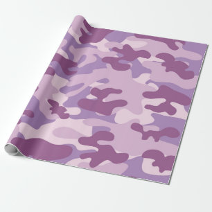 Papel De Regalo Diseño púrpura de Camo