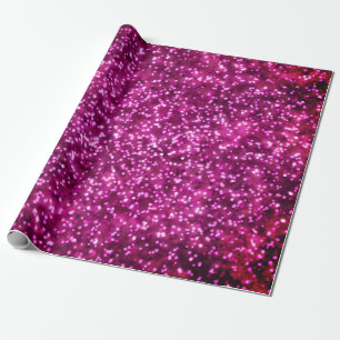 Papel De Regalo Diseño Purpurina de bonito Rosa Rosa Faux