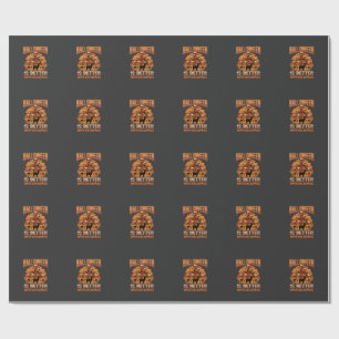 Papel De Regalo Diseño Retro de Terror Cráneo de Alpaca de Hallowe
