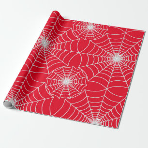 Papel De Regalo Diseño rojo con patrones SPiderWeb