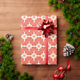 Papel De Regalo diseño rojo y blanco