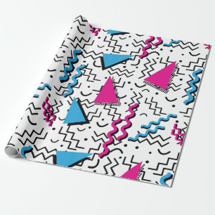 Papel De Regalo Diseño ruidoso enrrollado de Memphis