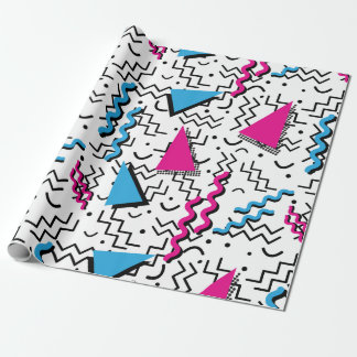 Papel De Regalo Diseño ruidoso enrrollado de Memphis