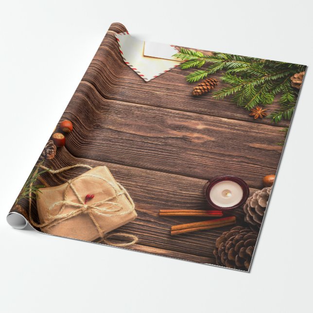 Papel De Regalo Diseño rústico (Desenrollado)