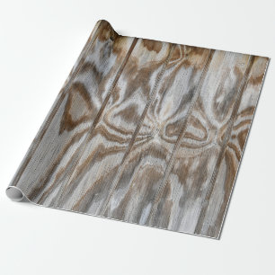 Papel De Regalo diseño rústico de madera templada