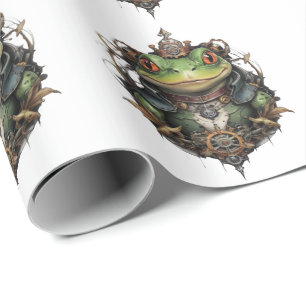 Papel De Regalo Diseño steampunk de rana Froggy