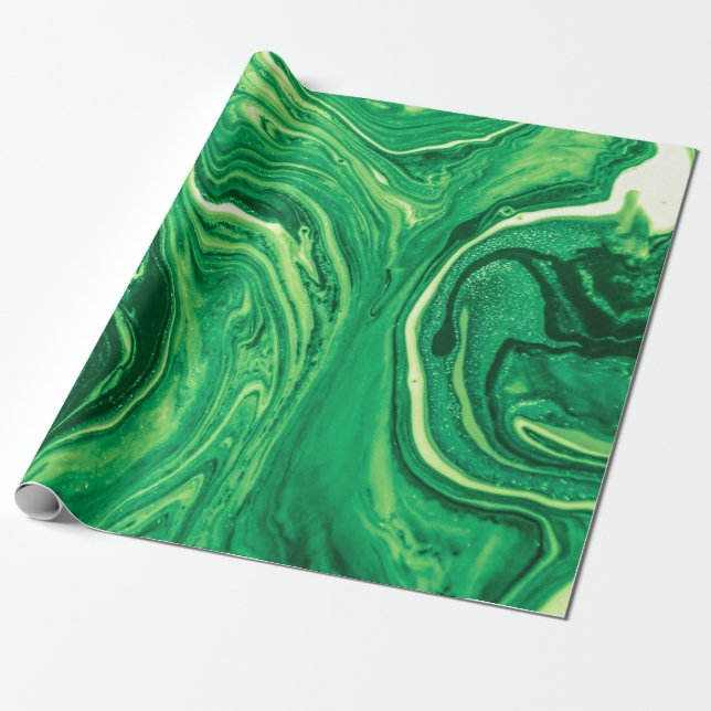 Papel De Regalo Diseño textil mixto creativo verde brillante. Grun (Desenrollado)