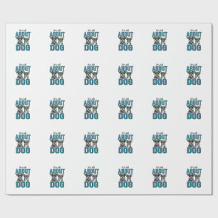 Papel De Regalo diseño vectorial de cita de amante de perros vinta