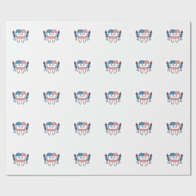 Papel De Regalo Diseño Vectorial de Fuegos Artificiales con Mascot (Superficie plana)
