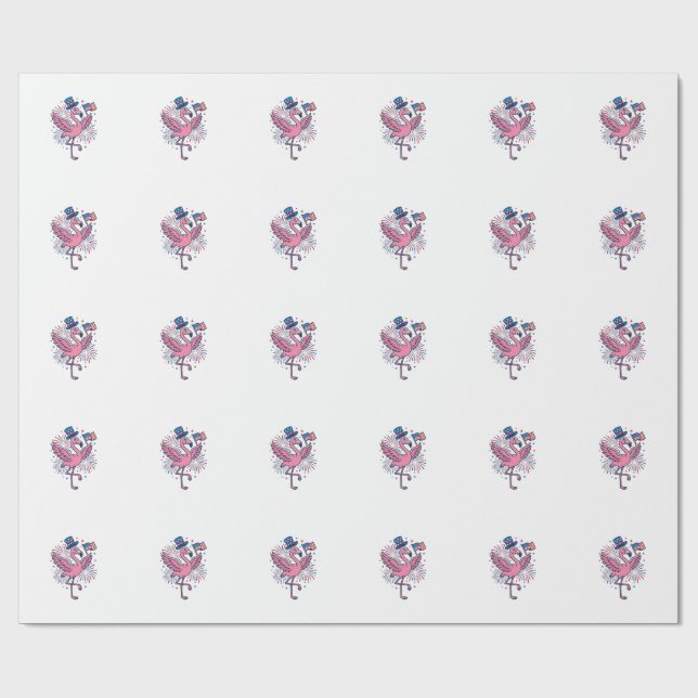 Papel De Regalo Diseño vectorial de fuegos artificiales de flamenc (Superficie plana)