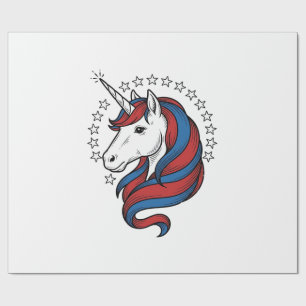 Papel De Regalo Diseño vectorial de grabado vintage de unicornio p