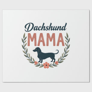 Papel De Regalo Diseño vectorial de mamá dachshund vintage amante