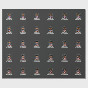 Papel De Regalo Diseño vectorial de perro héroe Rottweiler patriót