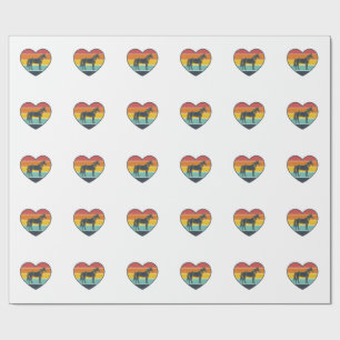Papel De Regalo Diseño vectorial de puesta de sol corazón de cabal