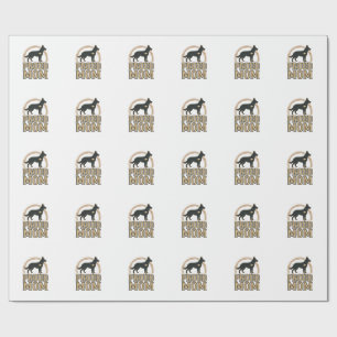 Papel De Regalo Diseño vectorial vintage de silueta de perro orgul