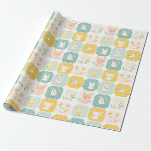 Papel De Regalo Diseños de colección de animales Adorables