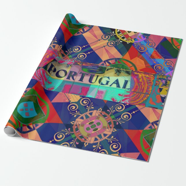 Papel De Regalo Diseños de Portugal (Desenrollado)
