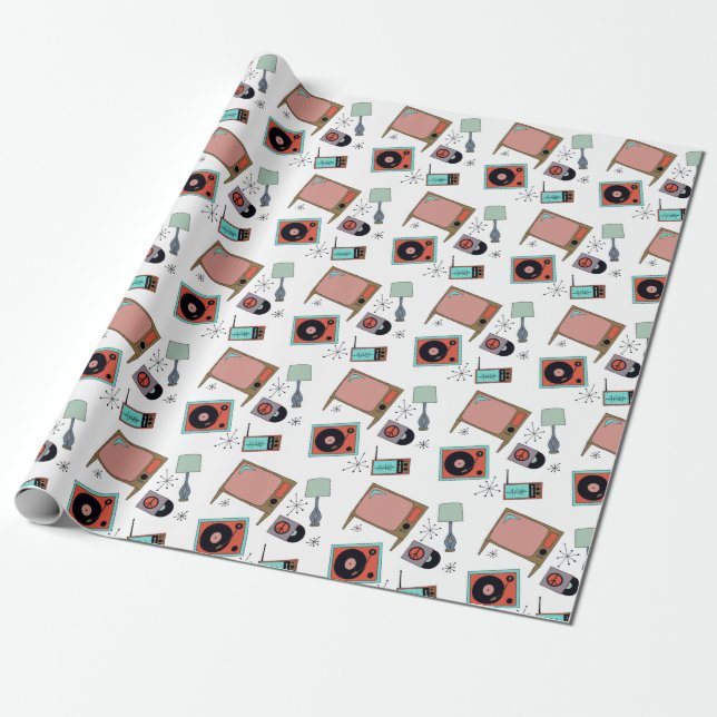 Papel De Regalo Diseños retro (Desenrollado)