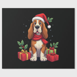 Papel De Regalo Disfraces divertidos de Navidad para perros Basset