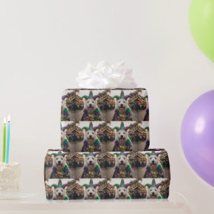 Papel De Regalo Disfraz de perro bufón de Mardi Gras