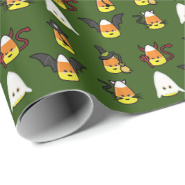 Papel De Regalo Disfraz lindo de Halloween de las pastillas de