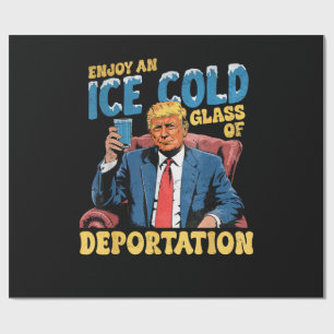 Papel De Regalo Disfruta un vaso helado de deportación 