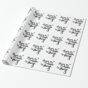 Papel De Regalo Disfrute de las pequeñas cosas - impresión de la
