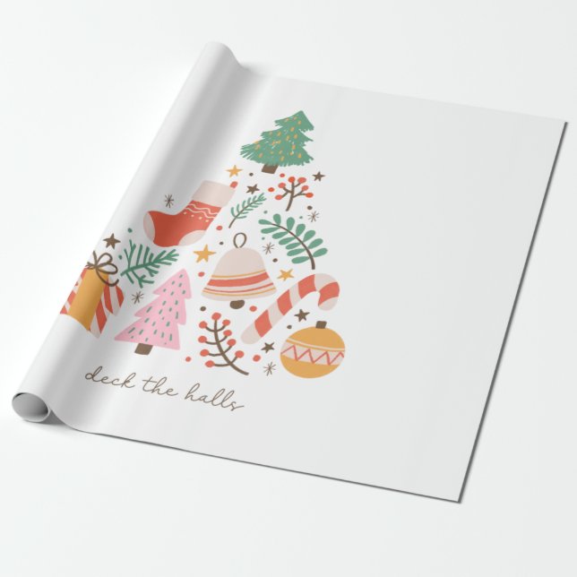 Papel De Regalo Disposición de regalo de Navidad en los pasillos (Desenrollado)
