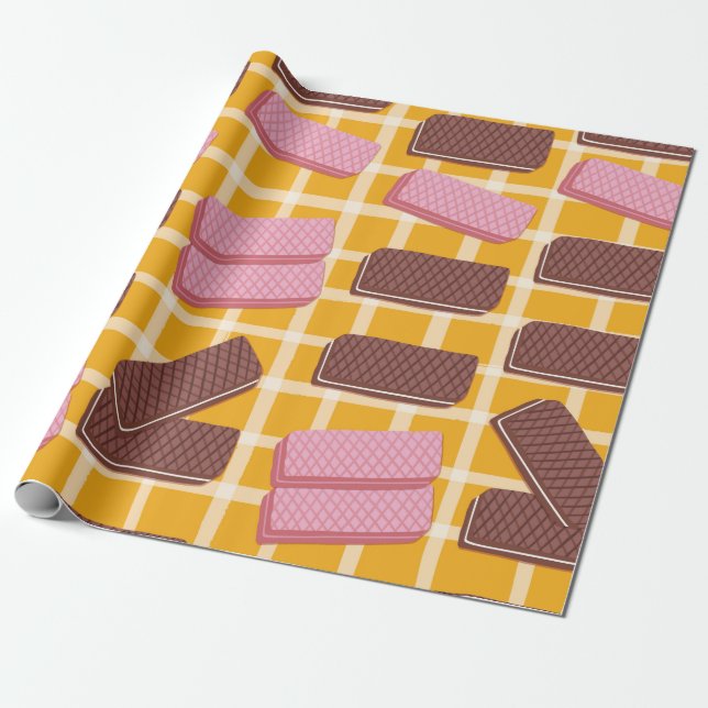 Papel De Regalo Distintas obleas aromatizadas fondo fluido (Desenrollado)