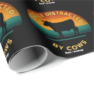 Papel De Regalo Distrado Fácilmente Por Las Vacas Divertidos Regal