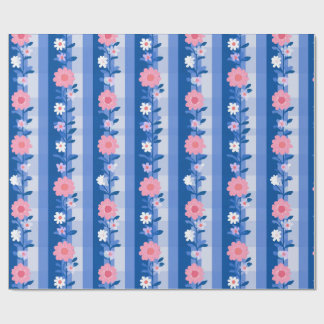 Papel De Regalo Ditsy Gingham Grandmillenial Daisies