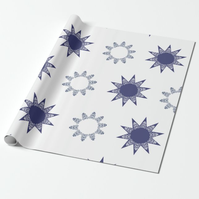 Papel De Regalo Ditsy Snowflake pattern backgrounds textures (Desenrollado)