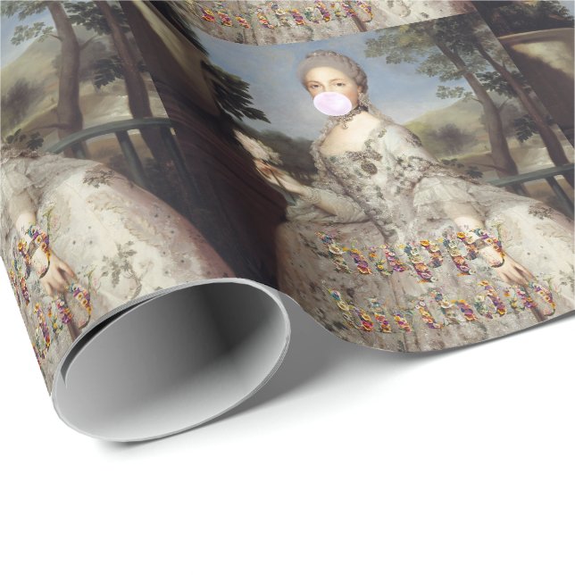 Papel De Regalo Diva del chicle Luisa de Parma Feliz Cumpleaños (Esquina del rollo)