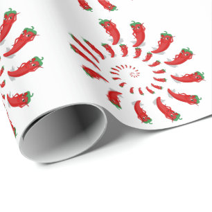 Papel De Regalo Diva Pimiento Rojo Espiral Grande