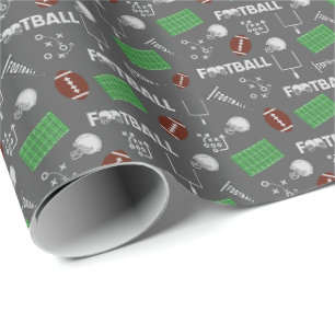 Papel De Regalo Diversión al fútbol en gris oscuro