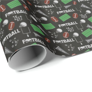 Papel De Regalo Diversión al fútbol en negro